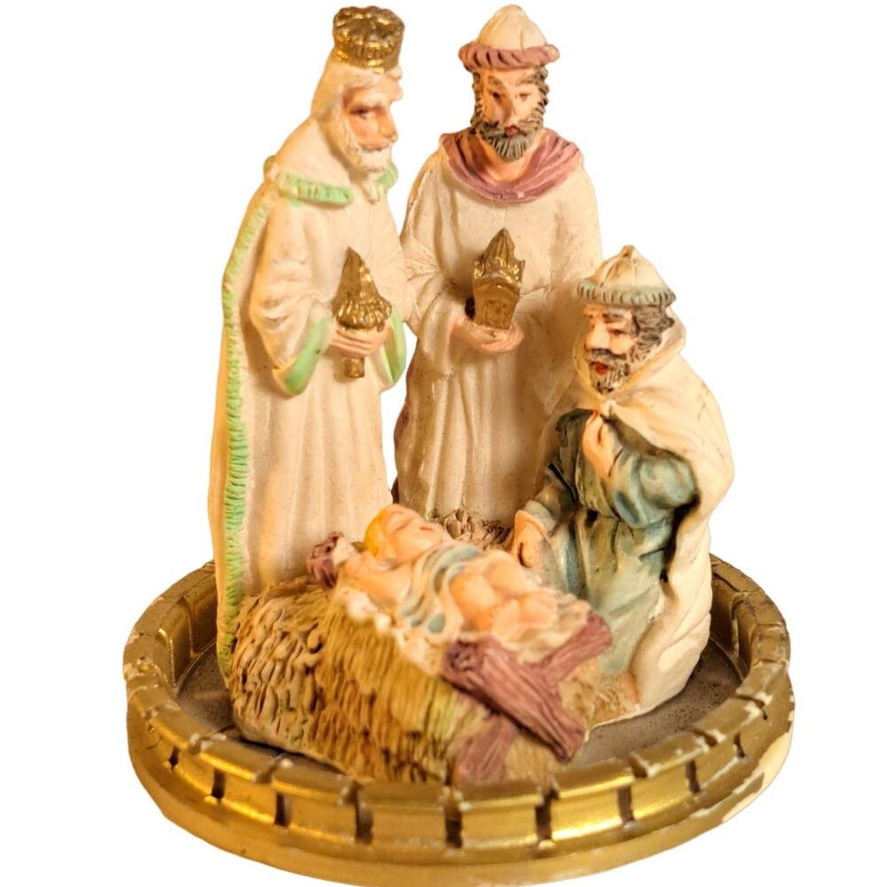 Vintage 1994 House of Lloyd Wise Men Baby Jesus Figurine Miniature 2.25 Inches